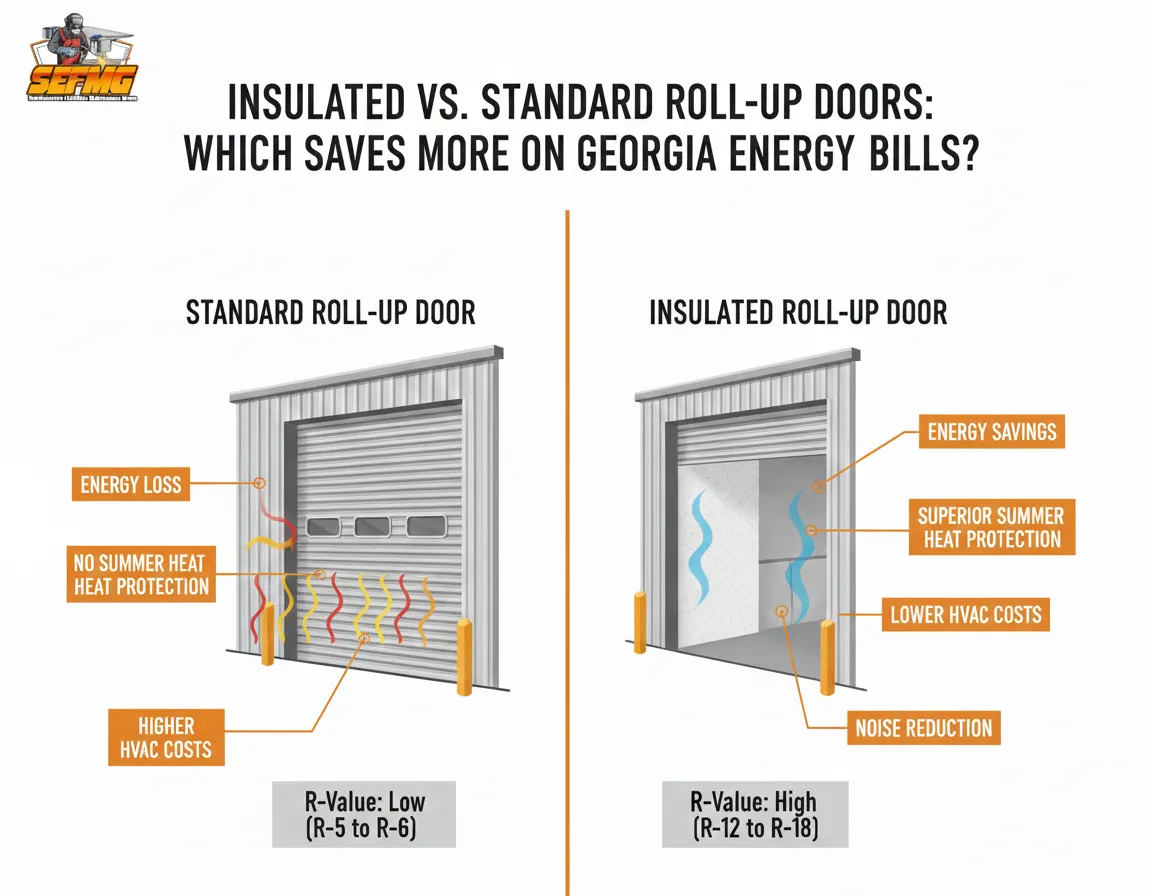 Insulated vs. Standard Steel Roll Up Doors