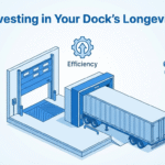 Illustration of a loading dock with dock door and truck highlighting safety, operational efficiency, and long-term value.