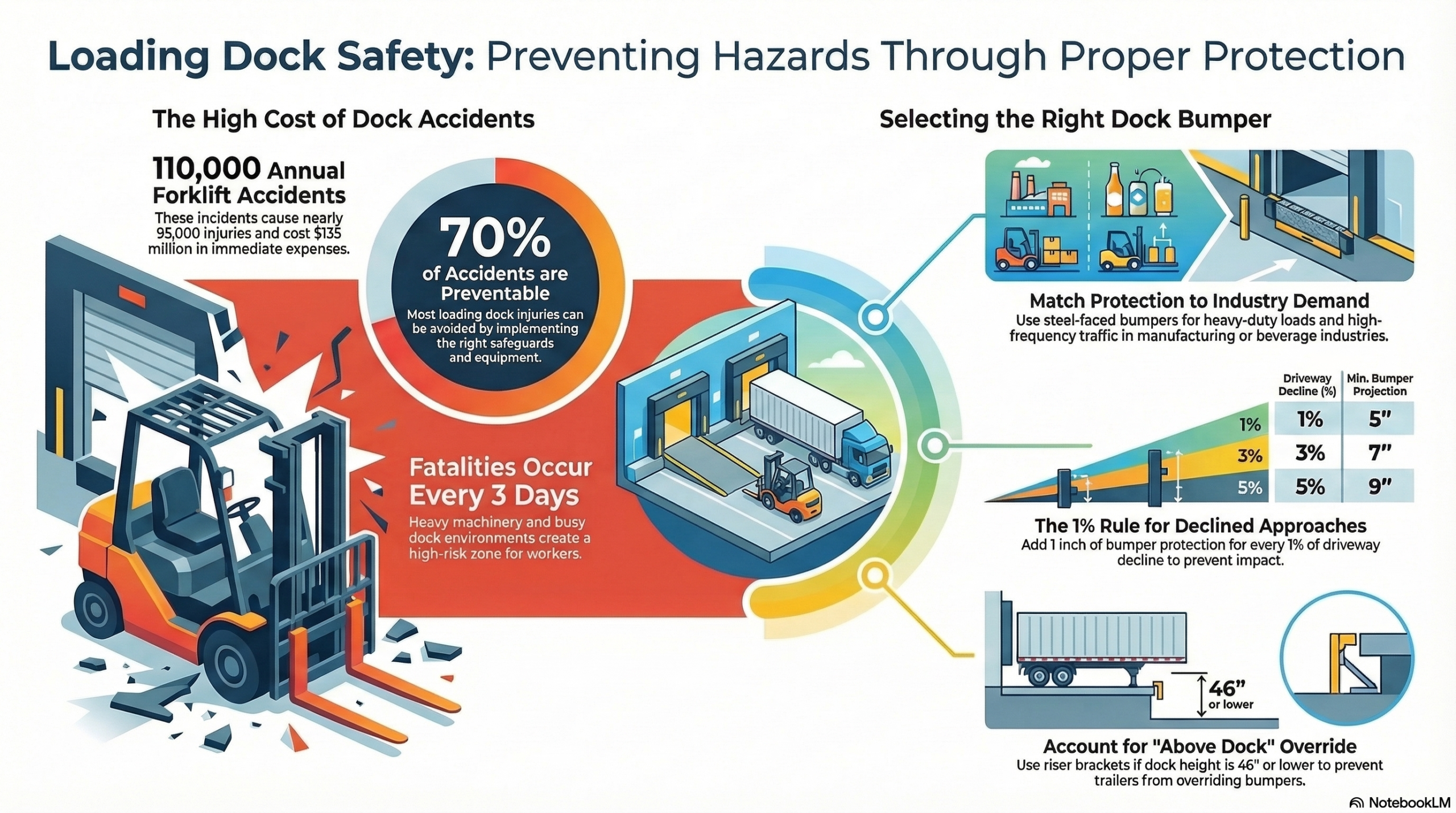 What are some safety features of loading docks