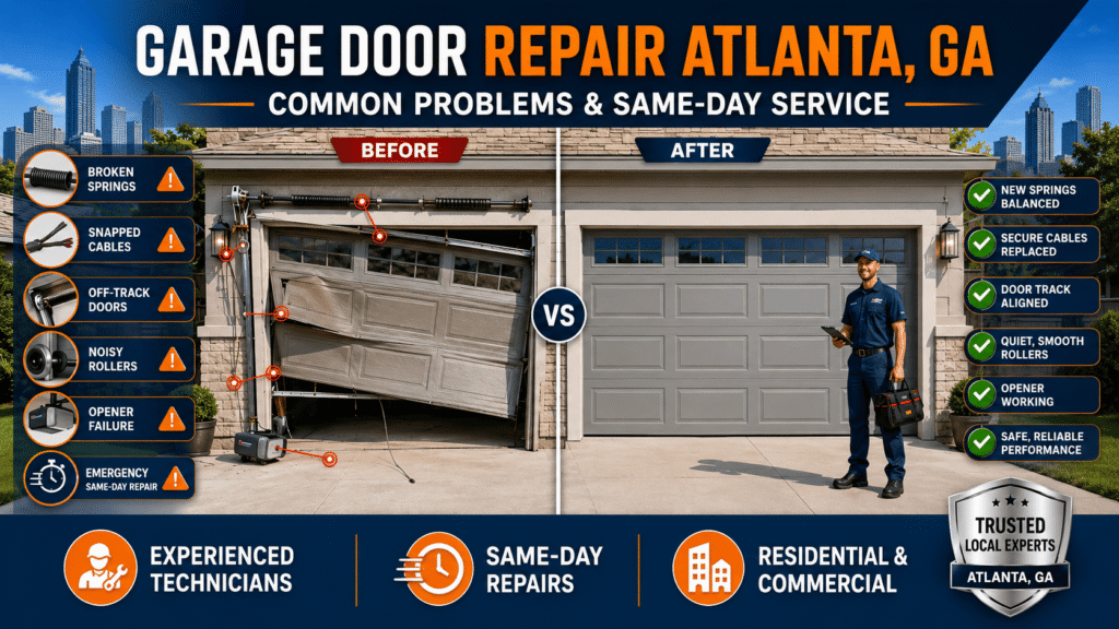 Need garage door repair in Atlanta