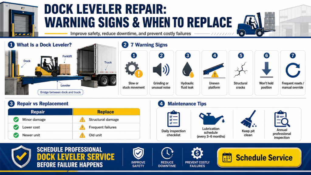 top signs your dock leveler needs repair or replacement
