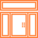 Commercial storefront door and window